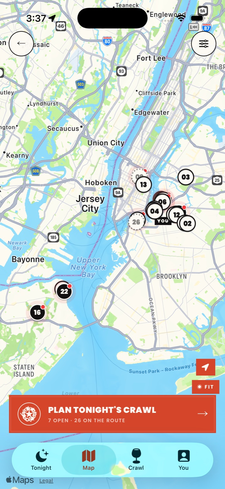 Tonight app — tonight's happy-hour lineup near you